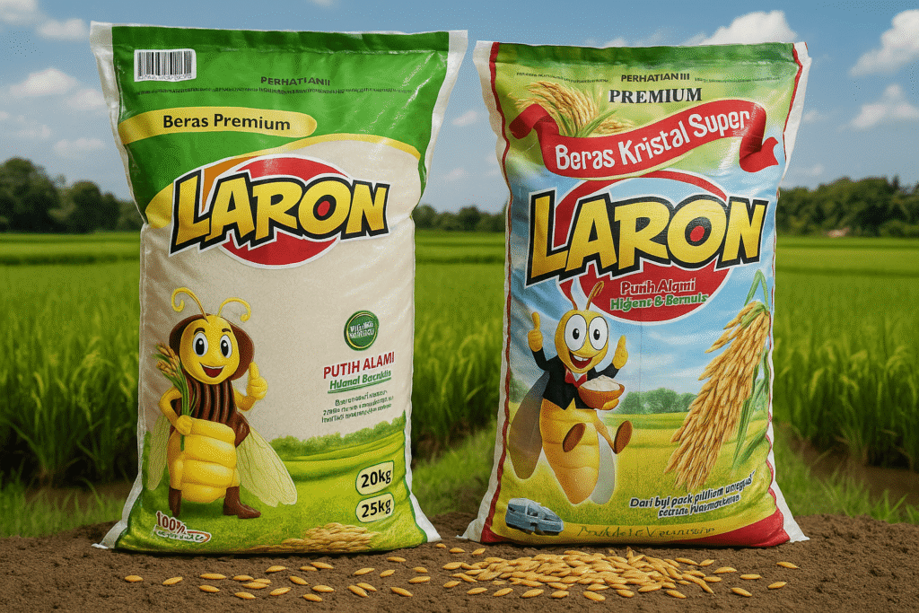 Beras Laron Hijau dan Merah